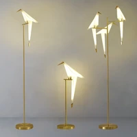 nordic bird floor lamp creative acrylic thousand paper cranes floor lamps for living room bedroom home decor gold standing lamp