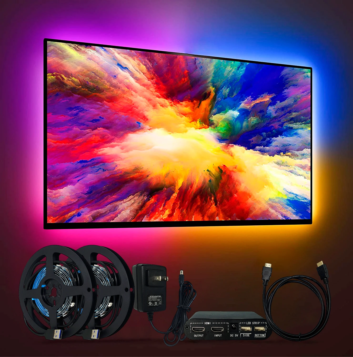 

TV ambient lighting 2812 5V LED Kit High-definition HDMI Computer Movie Screen Atmosphere Synchronous Color Light Bar Change
