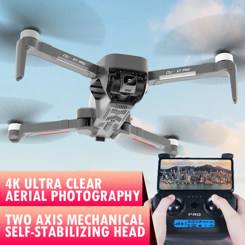 

GPS Drone with Camera 4K HD 2-Axis Anti-Shake Self-Stabilizing Gimbal 5G WiFi FPV RC Helicopter Quadrocopter Profissional Drone