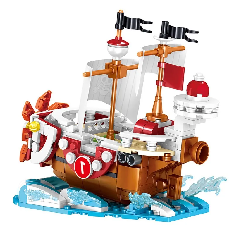 

379pcs One Pieces Boats Thousand Sunny Pirate Ships Luffy Blocks Model Techinc Idea Figures Building Blocks Children Toys Gifts