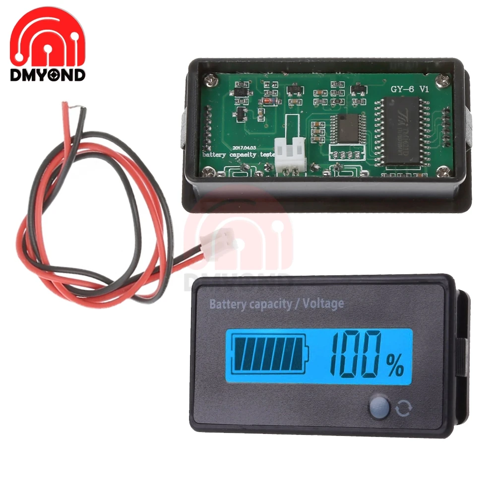 Синий DC 12V светодиодный Дисплей Батарея Ёмкость индикатор метр для аккумуляторов