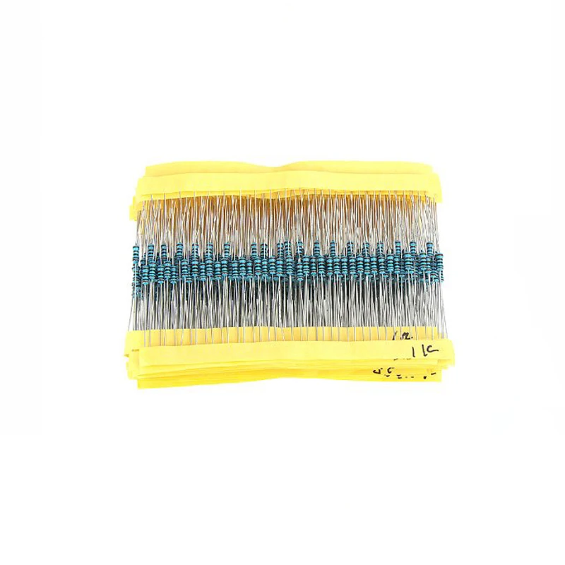 

600pcs 10 -1M Ohm 1/4W Resistance 1% 30 Kinds Each Value Metal Film Resistor Assortment Kit resistors Each 20 pcs