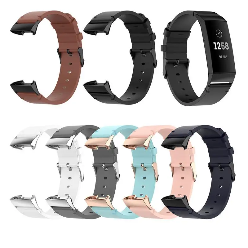 

Кожаный ремешок для Fitbit Charge 3 4 SE, сменный Браслет для фитнеса, подходит для bit Charge 4