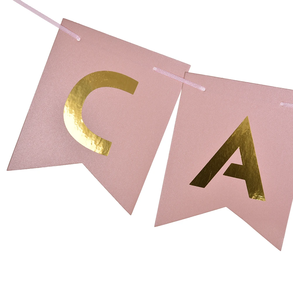 Гирлянда для детского дня рождения подсвечник только что заженный из крафтовой