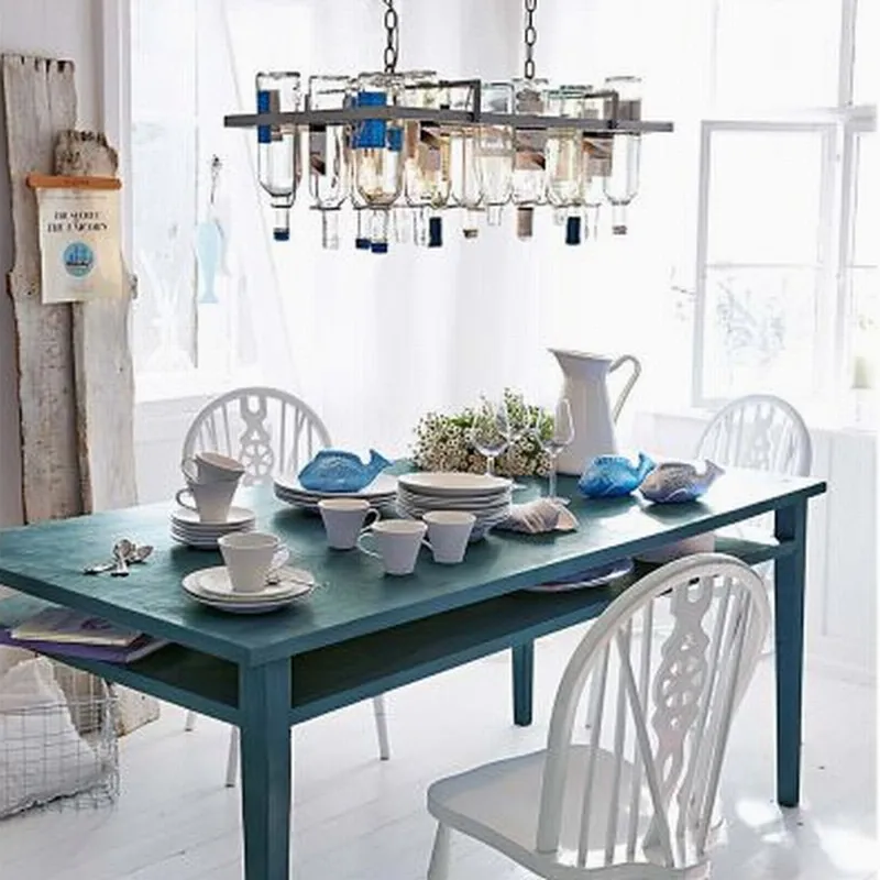 Светодиодный подвесной светильник E27 для винной бутылки Потолочная железная