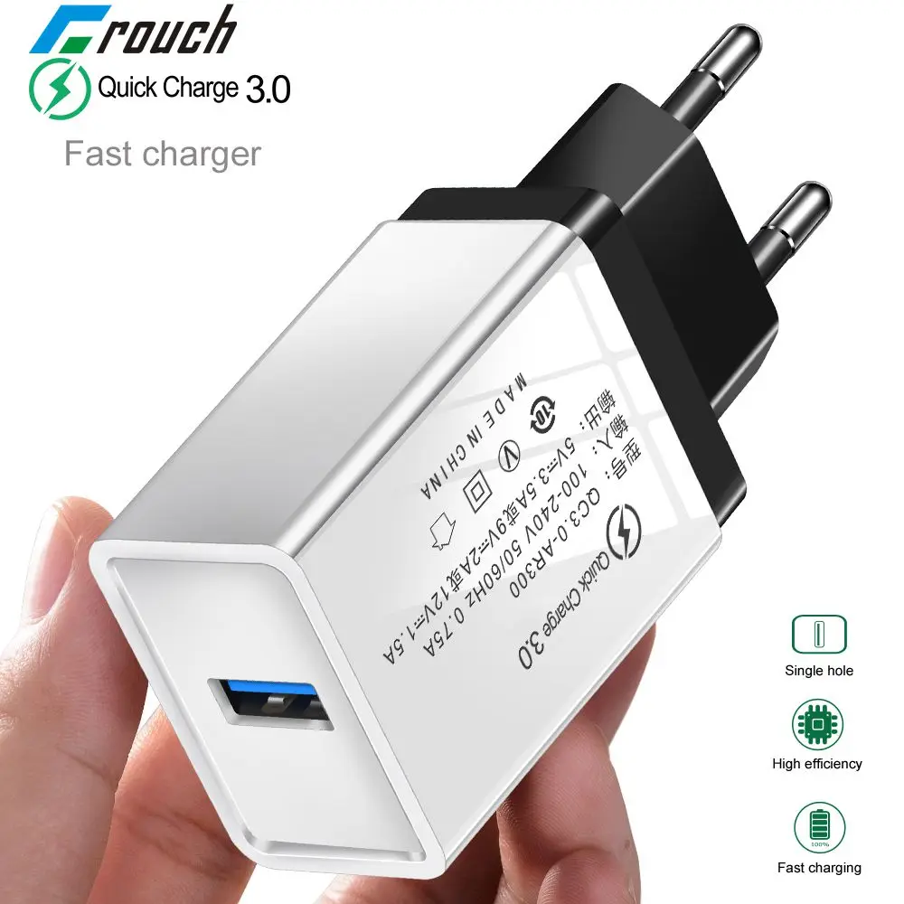 Быстрое зарядное устройство 3 0 5 В/3 А USB для iPhone XS 7 8 QC Европейское быстрое