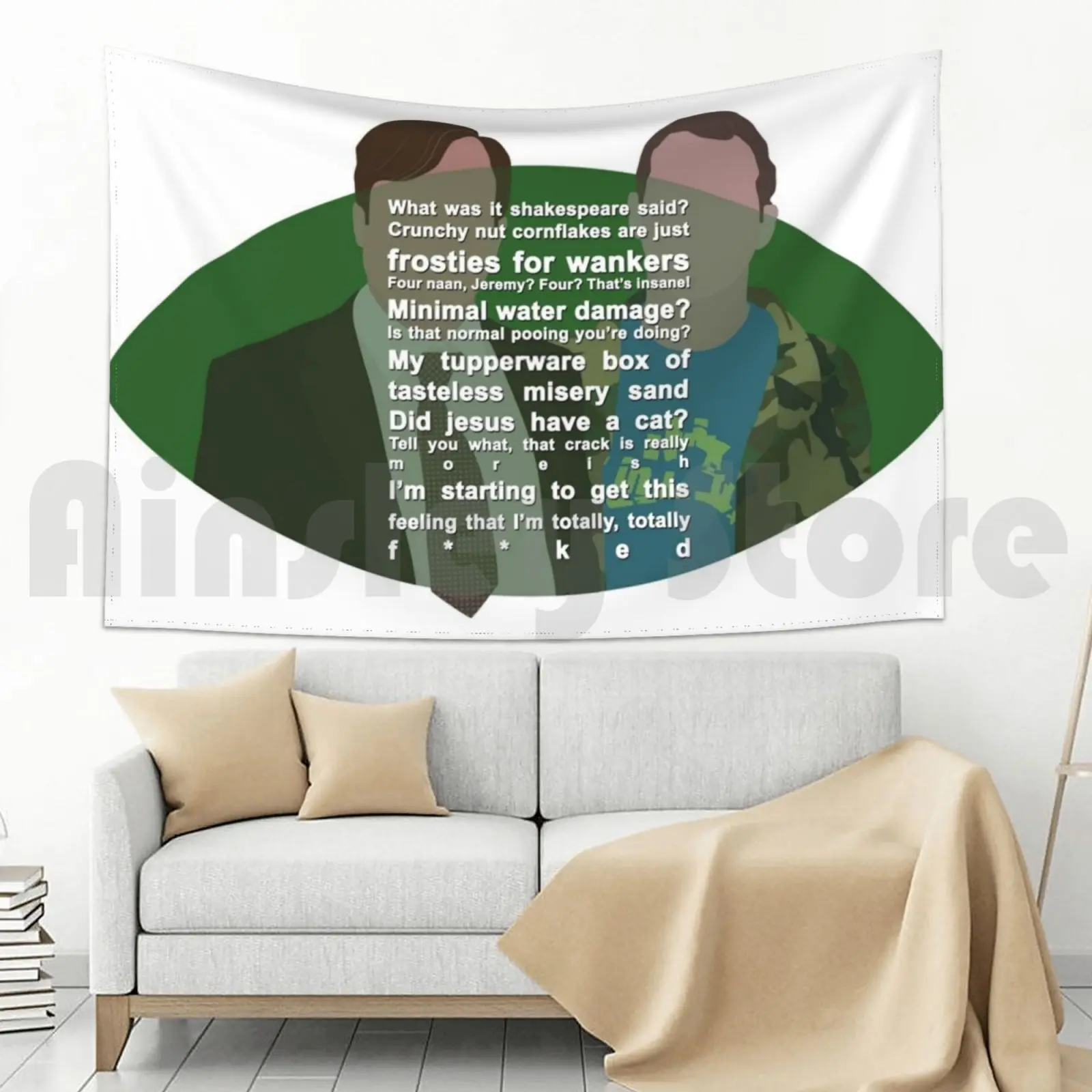 Peeperos персонализированный гобелен экшн-шоу ТВ цитаты Марк Джез Джеми зеленый