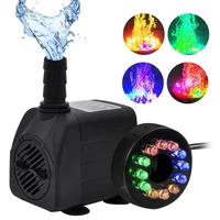 10w ultra quiet submersible water fountain filter fish pond aquarium water pump tank fountain with 12 lights