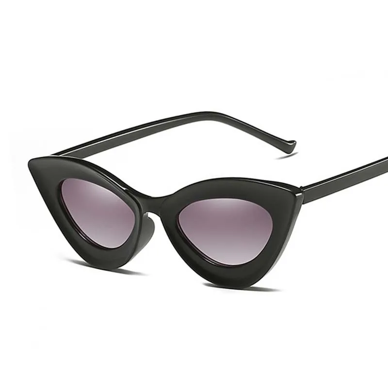 hot fashion thick frame sexy cat eye sunglasses women vintage brand sun glasses female ladies oculos de sol uv400 free global shipping