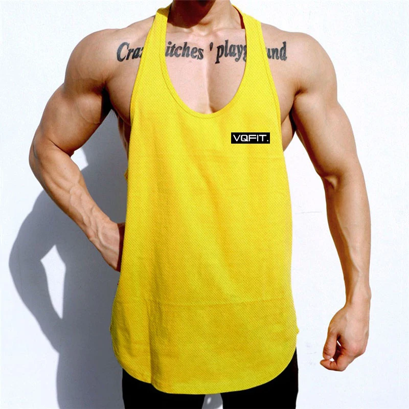 Мужские новые горячие стили Vneck Yback топы с сеткой Быстросохнущий жилет Стрингер