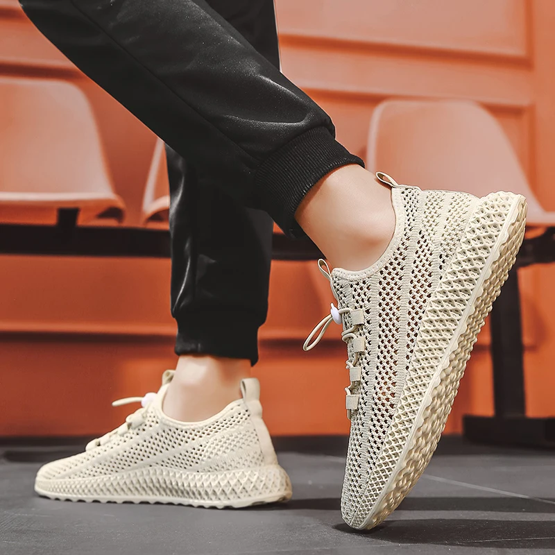 2021 Light Sneakers Tennis Sport Masculino Zapatillas Hombre Large size 44 Men Shoes Lace-up Comfortable Breathable Walking Shoe