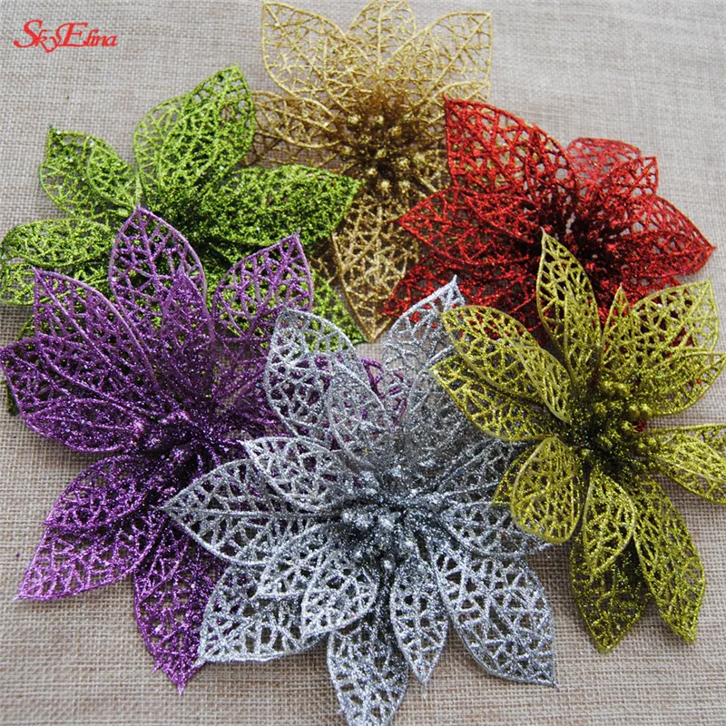 Новогодний праздник Рождественская елка цветок настольный стол украшение