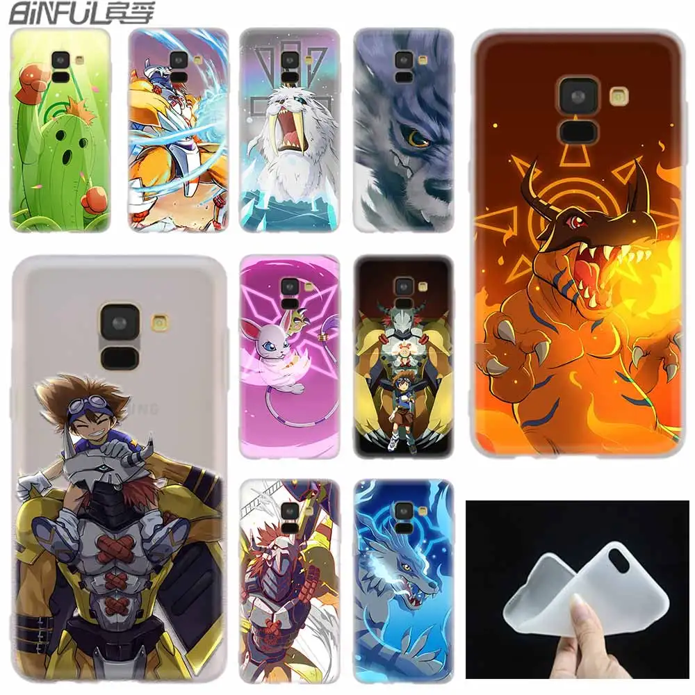 Силиконовый чехол Digimon с японским аниме для Samsung A52 A32 A12 A72 A42 A21S 5G A3 A5 A6 A7 A8 Plus 2018 |