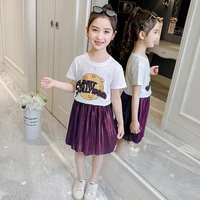 summer childrens clothing sets for girls cotton letter shirts skirts 2pcs set kids school clothes for girls 4 6 8 10 12 years