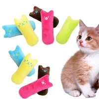 teeth grinding catnip toys funny interactive plush cat toy pet kitten chewing vocal toy claws thumb bite cat mint for cat toy