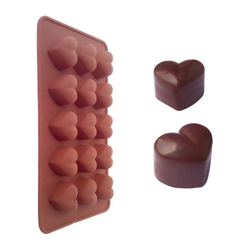 heart Силиконовая форма для торта, шоколадная форма, форма для печенья, 3D милая кнопка, форма для украшения тортов, инструменты, кухонные аксессуары, силикон - Цвет: heart