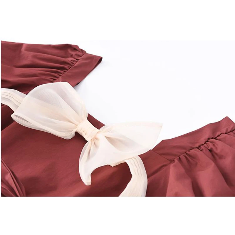 Женское платье с высокой талией элегантное романтичное во французском стиле