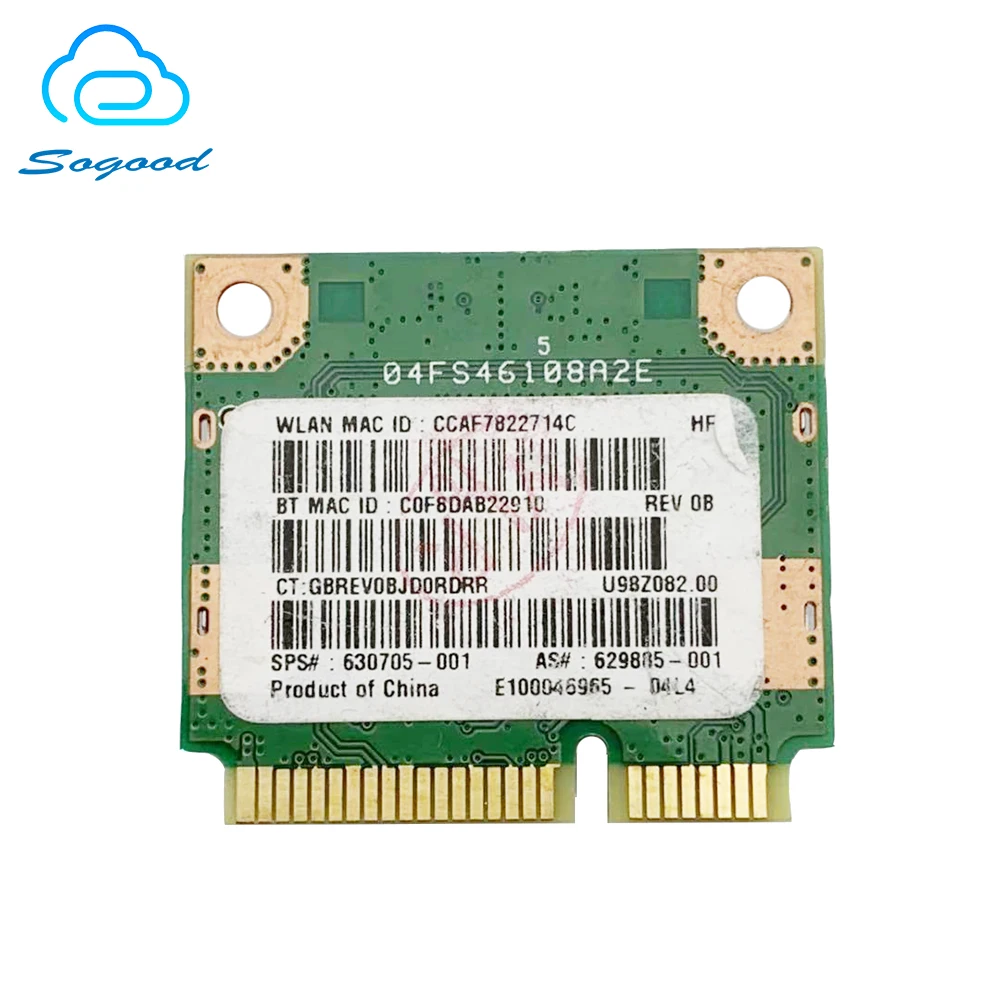 Беспроводная карта для Ralink RT5390BC8 802.11b/G/N Mini PCI-E Bluetooth 3 0 SPS:630705-001 сетевая HP DV4 DV6 DV7 DM1 G4