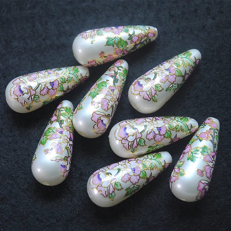 10 шт. пластиковые бусины ручной работы для изготовления сережек капли размер 10x30