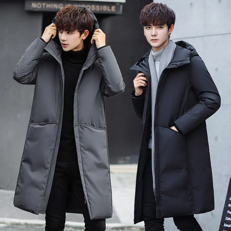 2019 wholesale coats male long hooded warm coat white duck down authentic winter coat of large size M - 5 x
