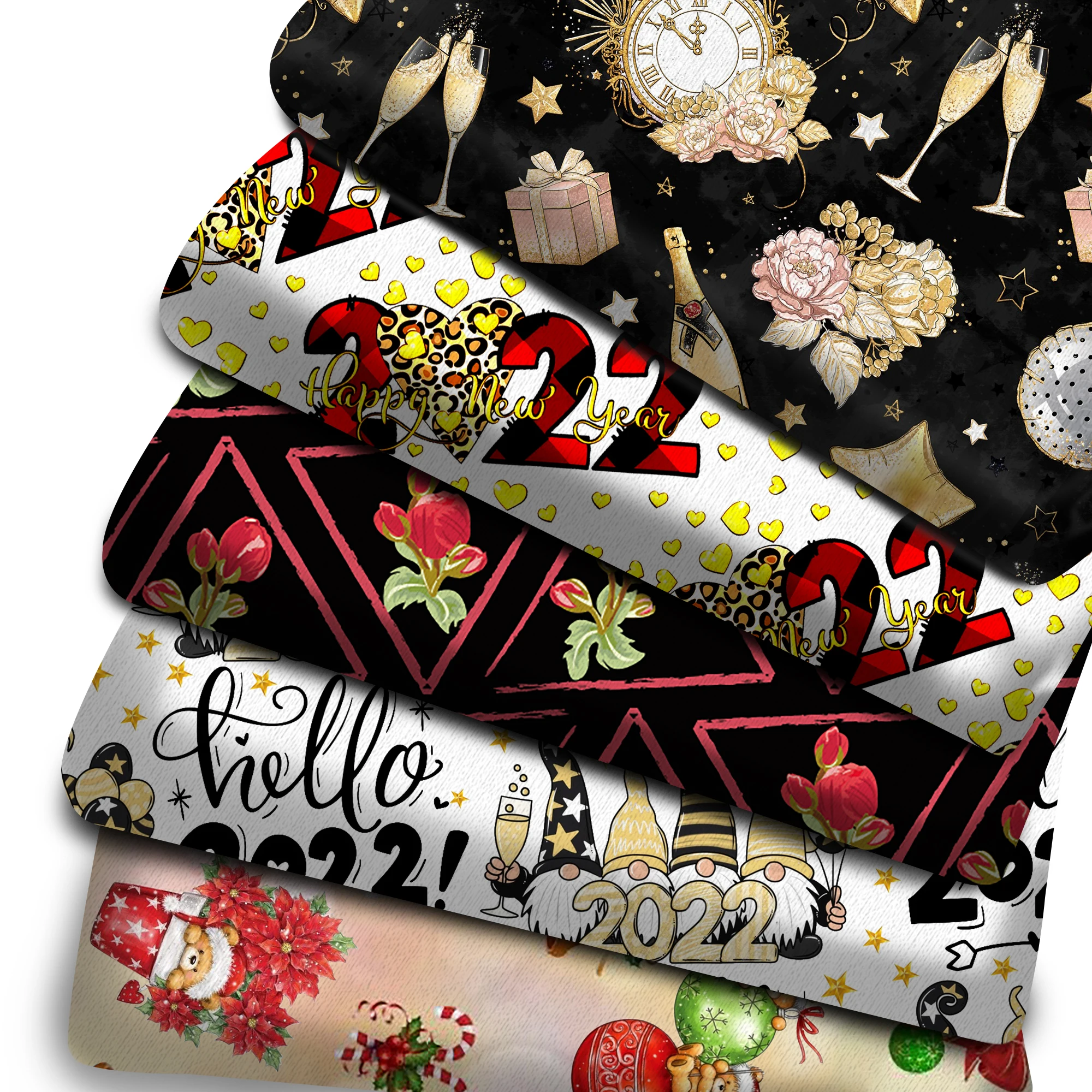 

50*145cm New Year Patchwork Printed Polyester Cotton Fabric for Tissue Sewing Quilting Fabrics Needlework Material DIY Curtain