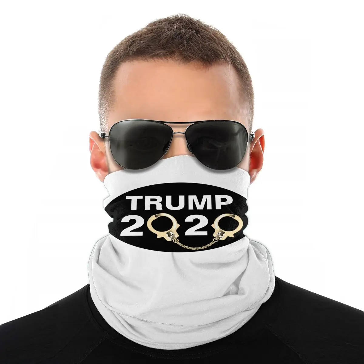 

Трамп 2020 с наручниками, волшебный шарф, маска на половину лица, маска на Хэллоуин, американская Балаклава, банданы, Защитная повязка на голов...