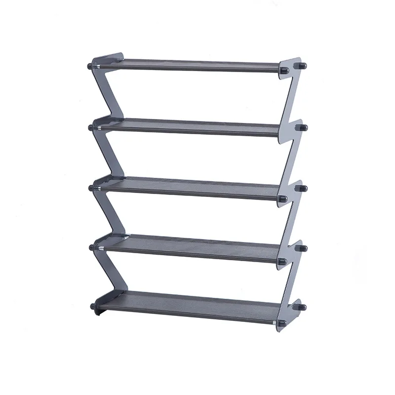 

4/5 Layers Stainless Steel Assembly Shoe Rack Non-woven Simple Shoe Rack Bookshelf Home Living Room Shoes Storage rack