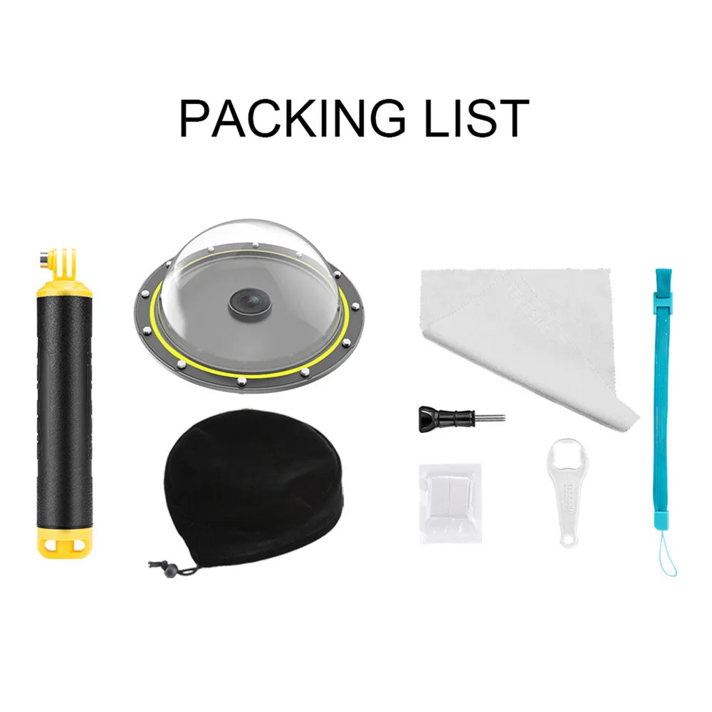 Водонепроницаемый купол Порты и разъёмы объектив чехол Крышка для DJI OSMO экшн