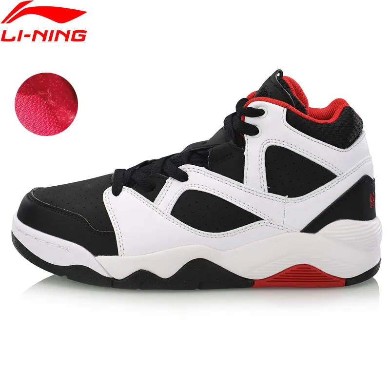Женские Ретро кроссовки Li-Ning BADFIVE 90 GS баскетбольная культура теплая флисовая
