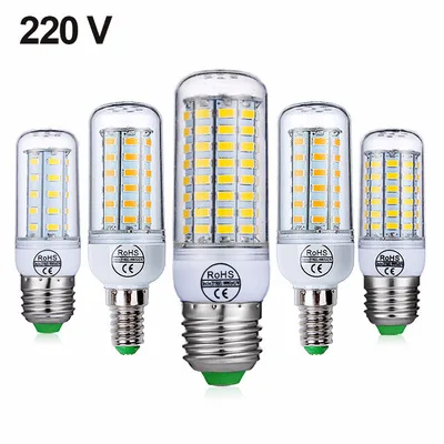 E27 светодиодный светильник E14 лампы SMD5730 220V кукурузы 24 36 48 56 69 72 s люстры в форме