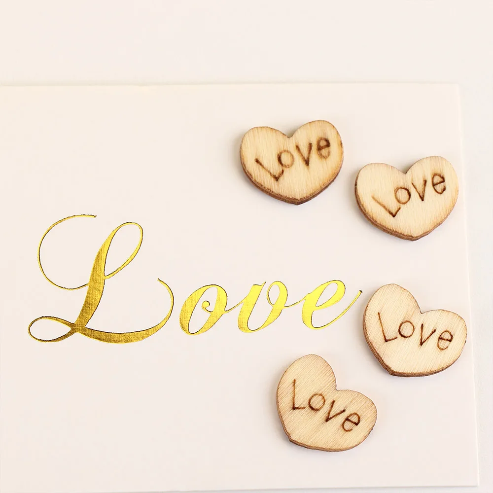 100 шт Любовь пуговицы в форме сердца деревянные Швейные назначения Ремесло