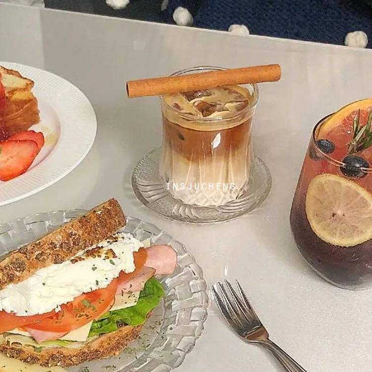 Корейский ретро стиль Круглый Простой винный бокал креативный для кафе