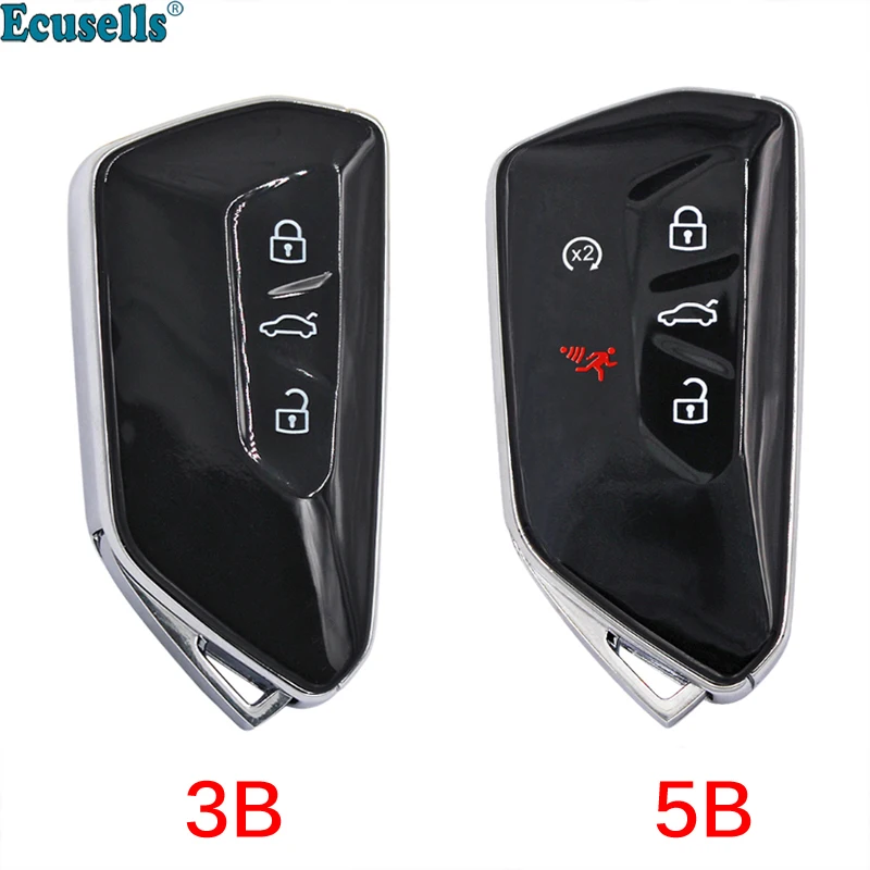 

3/5 Buttons Replacement Remote Key Shell Case Fob for VW Golf MK8 ID3 ID4 Polo Tiguan Skoda Superb Octavia SEAT Leon Ibiza MQB