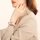 Женские повседневные часы на кожаном ремешке, с автоматическим ремешком