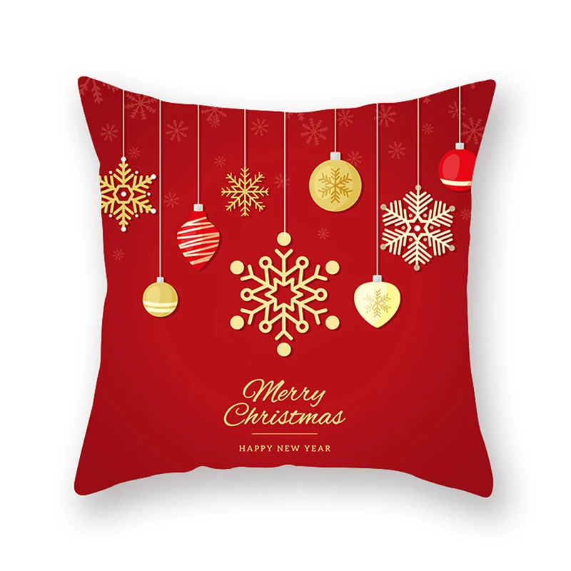 Наволочка для подушки с принтом красная рождеством украшения дома комнаты