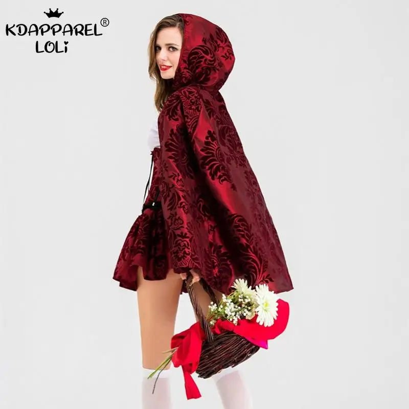 Женские костюмы на Хэллоуин платье накидка Готическая ведьма вампир Красная