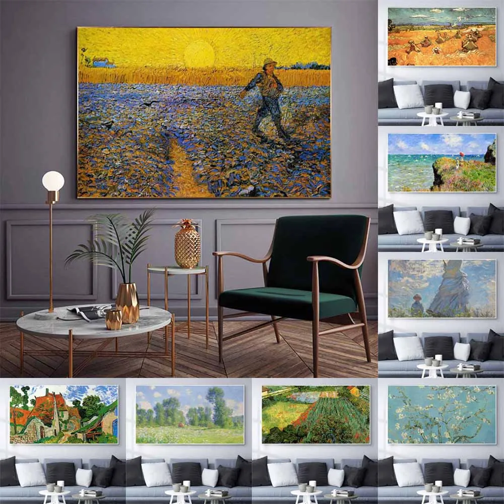 

Пейзаж масляная Живопись Ван Гога гавань абстрактное искусство холст живопись гостиная коридор офис украшение для дома Фреска