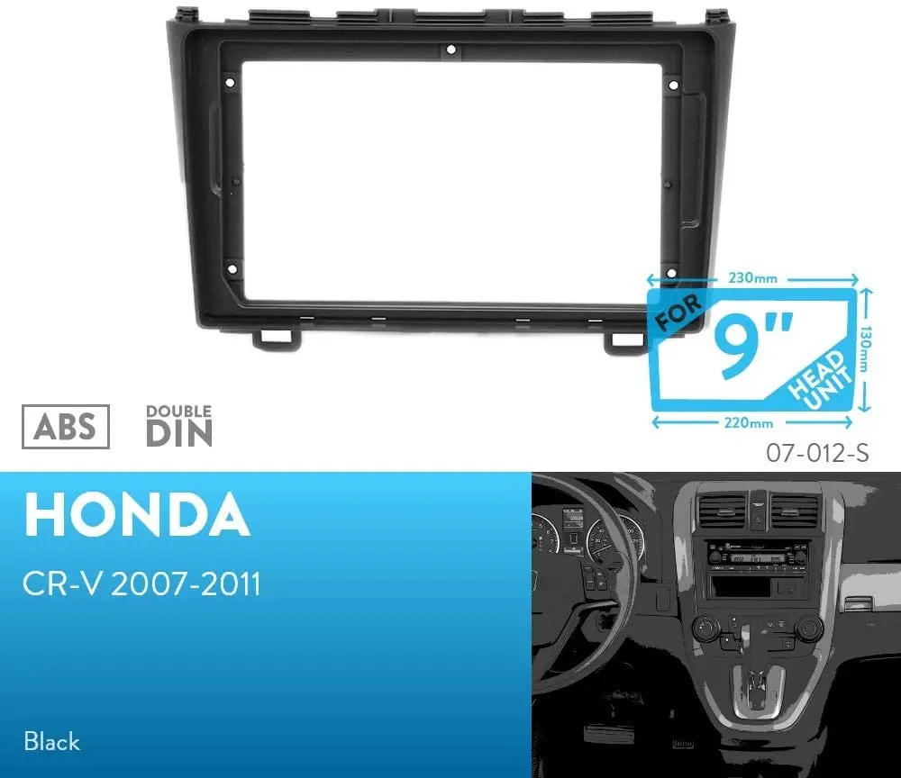 9 дюймовая Автомобильная панель Fascia ДЛЯ Honda CRV CR V 2007 2012 комплект для приборной