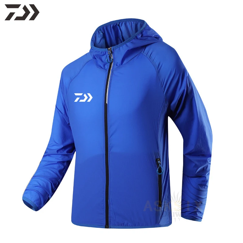 Мужская Летняя Солнцезащитная дышащая быстросохнущая рыболовная рубашка Daiwa с