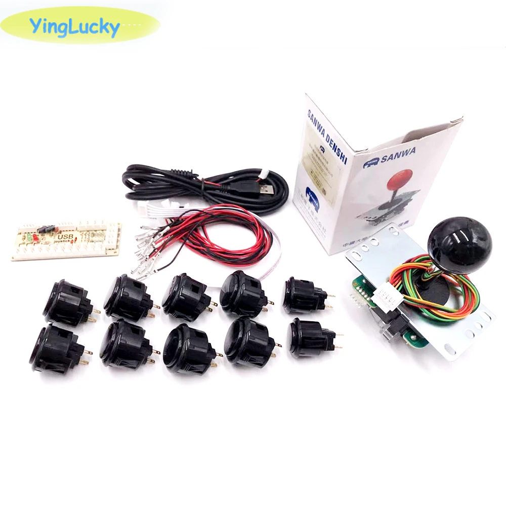 Yinglucky оригинальная Sanwa Япония JLF-TP-8YT OBSF-30 кнопочный USB к ПК нулевой датчик с переходником для JAMMA MAME Комплект Аркады своими руками