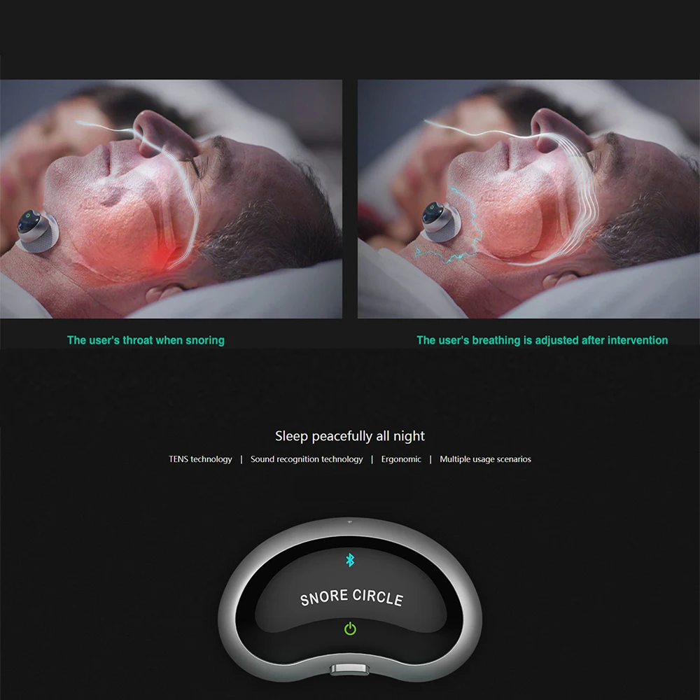 Умная Пробка От Храпа Biosensor anti snore Sleeping Aid с приложением и монитором сна устройство