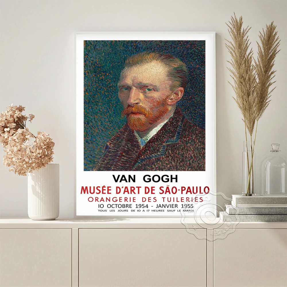 

Vincent Van Gogh Exhibition Museum Art Prints Poster Self Portrait Canvas Painting Gallery Wall Stickers Living Room Home Decor