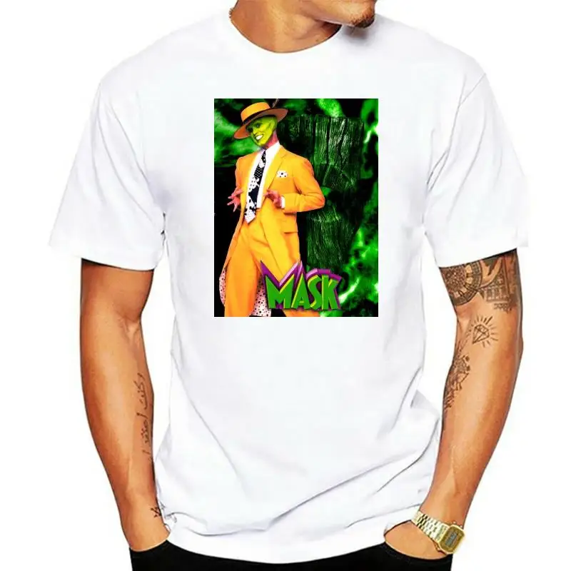 

The Mask Movie Men'S T Shirts Hip Hop Streetwear Tshirts Cool Logo T Shirt Black Of White T-Shirts Men Tops 012058