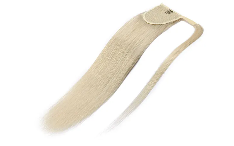 SEGO, 1"-22", 80 г-95 г, магические хвосты для наращивания, человеческие волосы, прямые, не Реми, бразильские, на ремешке, вокруг конского хвоста, для женщин