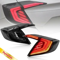 for honda civic 2016 2019 smoke lens led tail light assy dynamic drl turn signal taillight rear lamp reversing fog brake lamps