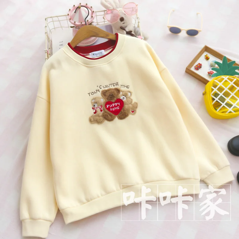 Осенне-зимняя японская мягкая толстовка &quotсестра&quot забавная плюшевая с