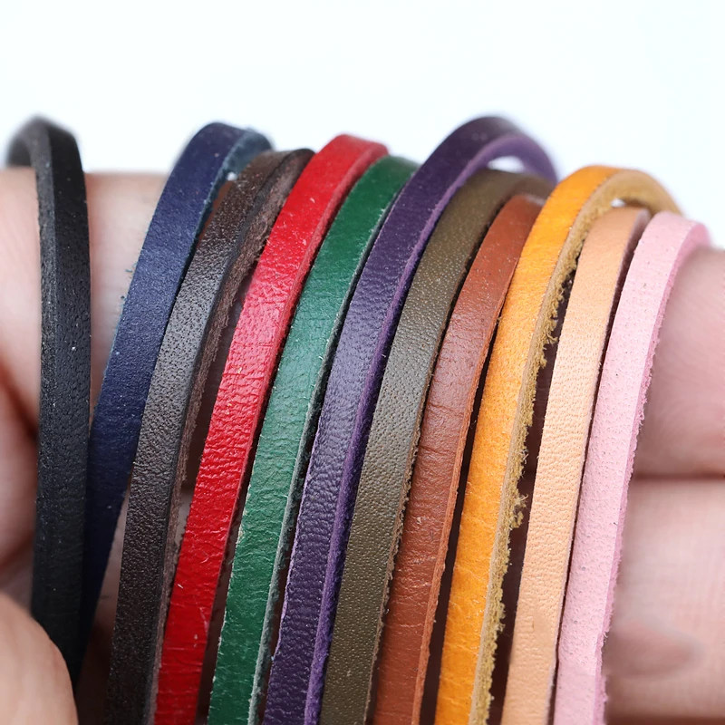 DIY ювелирные аксессуары материал кожаные полоски 3 мм широкий первый слой ПЭТ