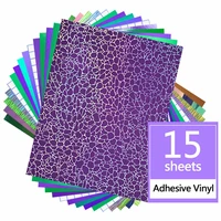 12in x 10in bundle green purple adhesive sign vinyl 15 sheet die cut decal sticker for craft home festival xmas decor cricut diy