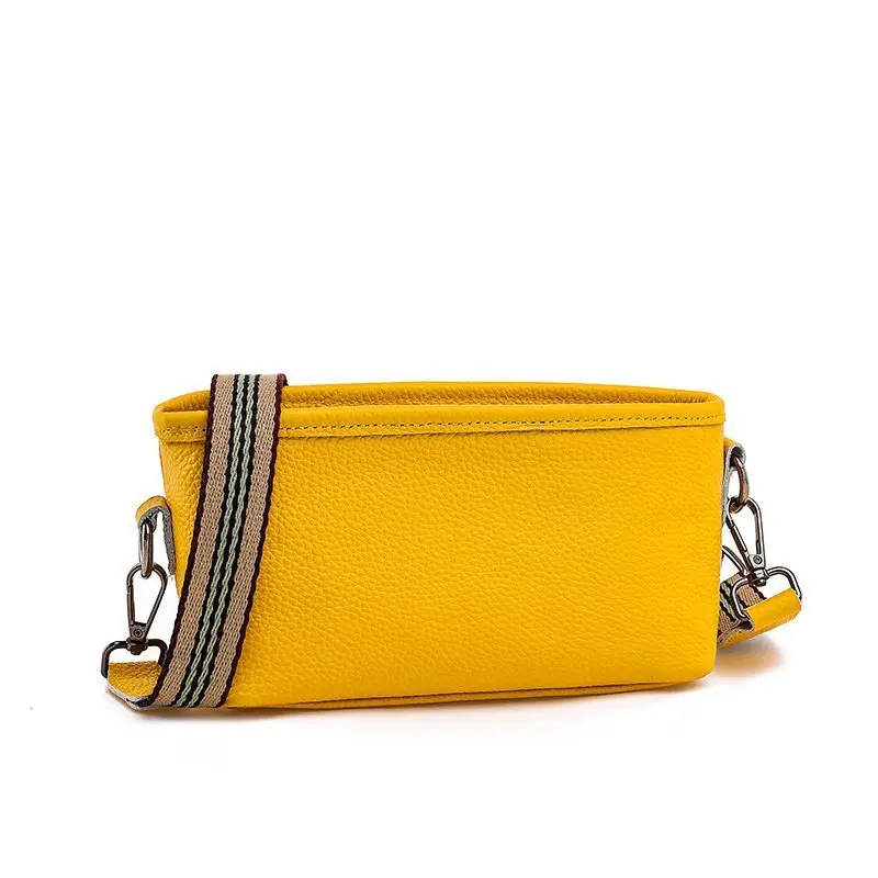 

Top Layer Leather Cowhide Leather Single-Shoulder Bag 2021 Spring Concise Fashion Soft Leather Bag Women's Crossbody Bags