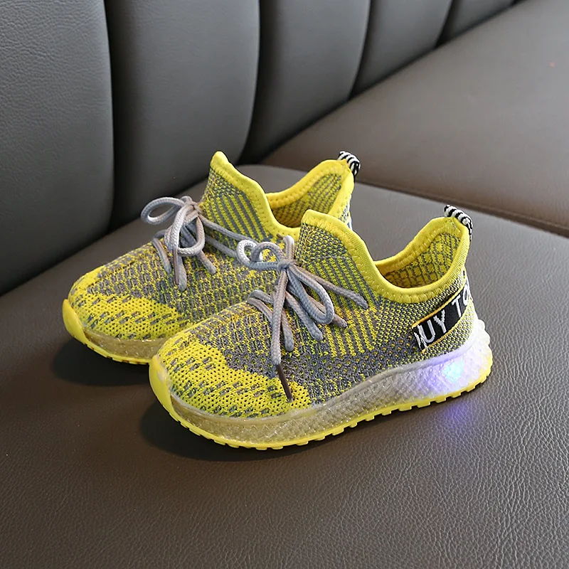 Детские кроссовки для мальчиков и девочек дышащая сетчатая обувь большие